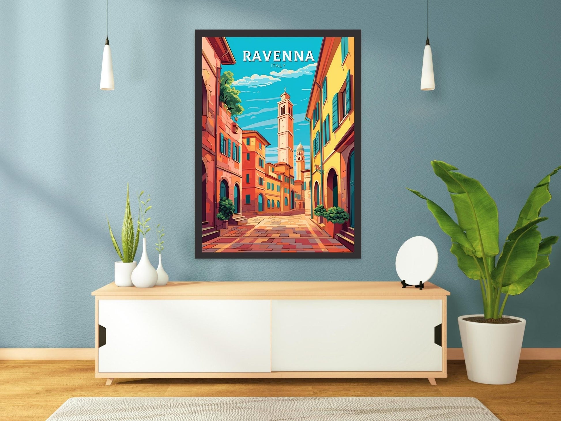 Ravenna Travel Print | Ravenna Travel Poster | Ravenna Illustration | Ravenna Print | Ravenna Wall Art | Italy Poster | Italy Décor | ID 422