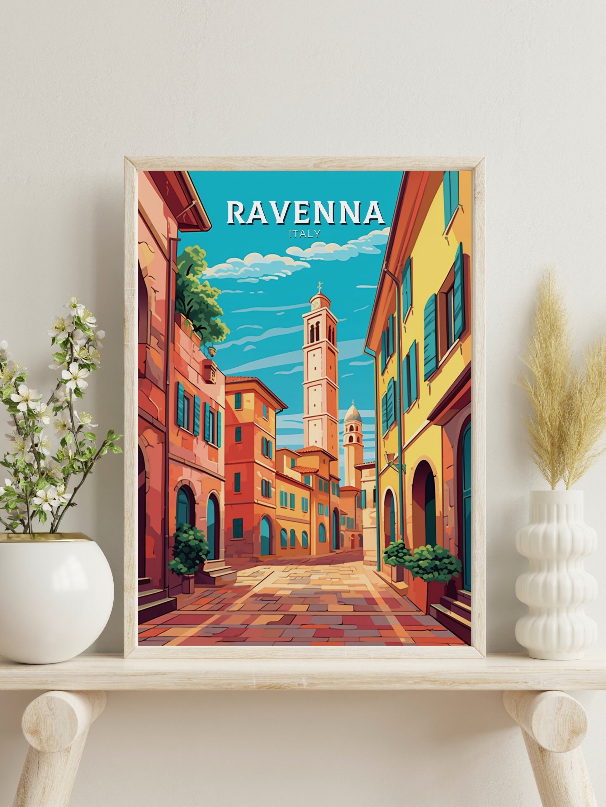 Ravenna Travel Print | Ravenna Travel Poster | Ravenna Illustration | Ravenna Print | Ravenna Wall Art | Italy Poster | Italy Décor | ID 422