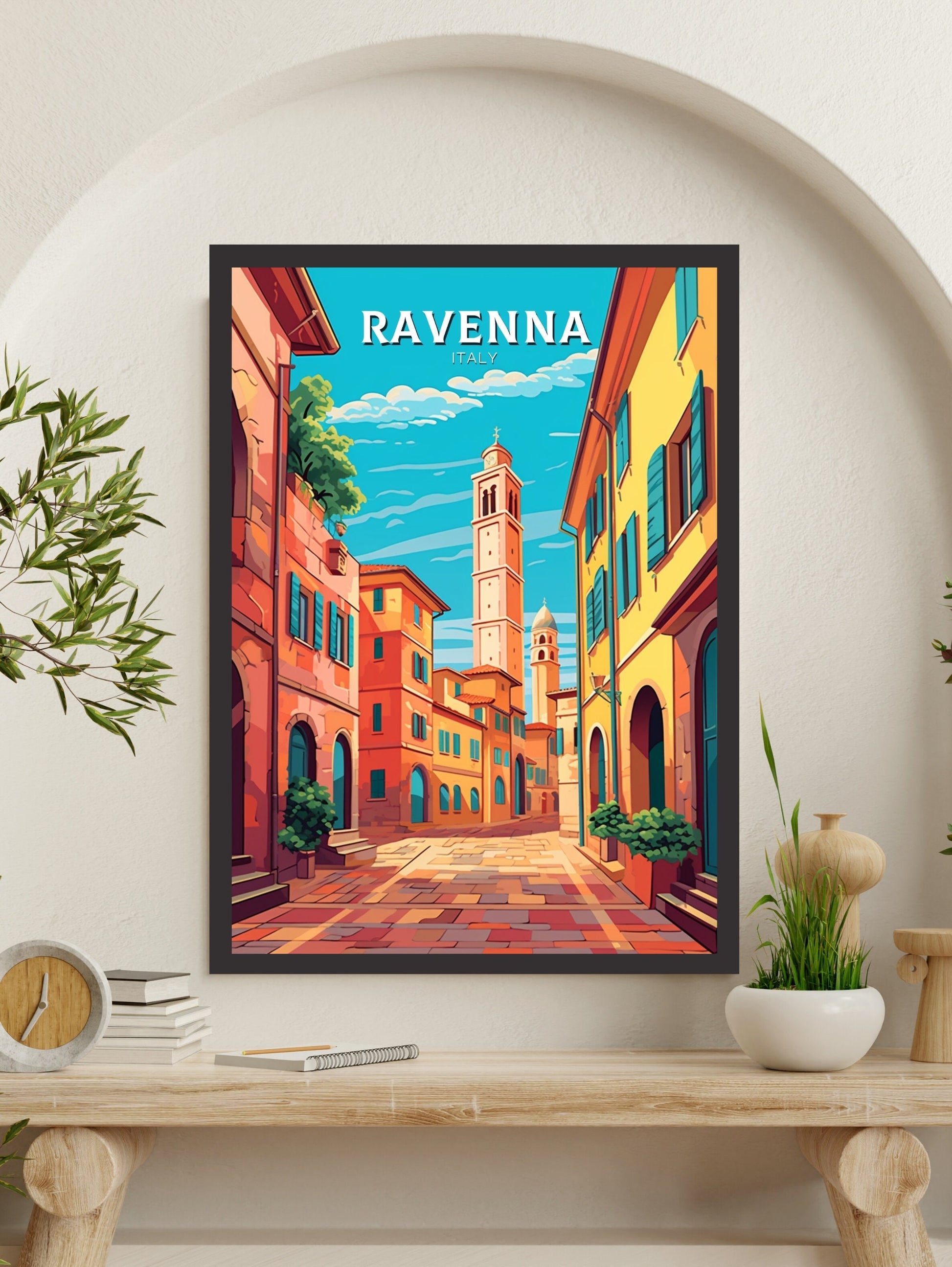 Ravenna Travel Print | Ravenna Travel Poster | Ravenna Illustration | Ravenna Print | Ravenna Wall Art | Italy Poster | Italy Décor | ID 422