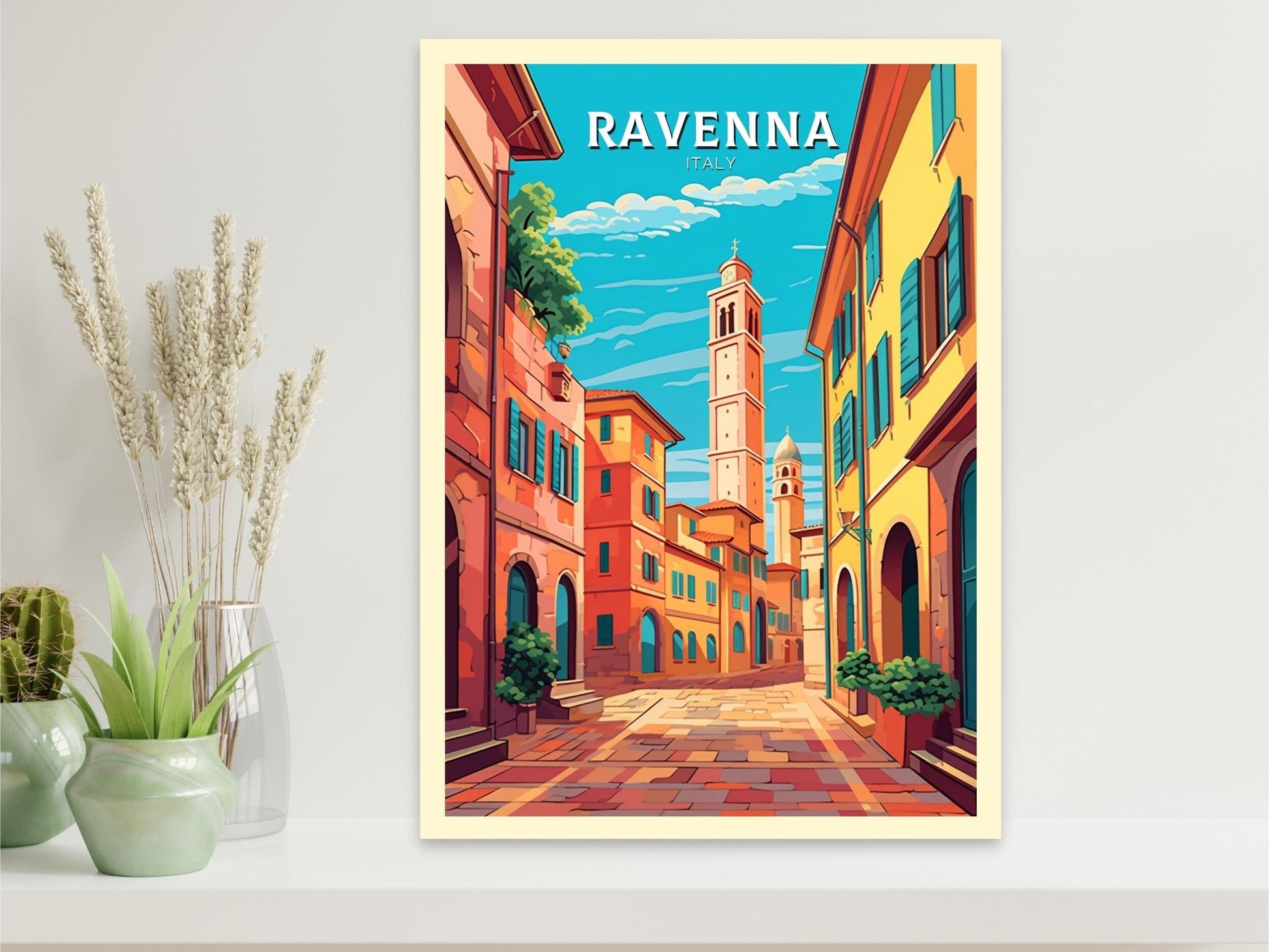 Ravenna Travel Print | Ravenna Travel Poster | Ravenna Illustration | Ravenna Print | Ravenna Wall Art | Italy Poster | Italy Décor | ID 422