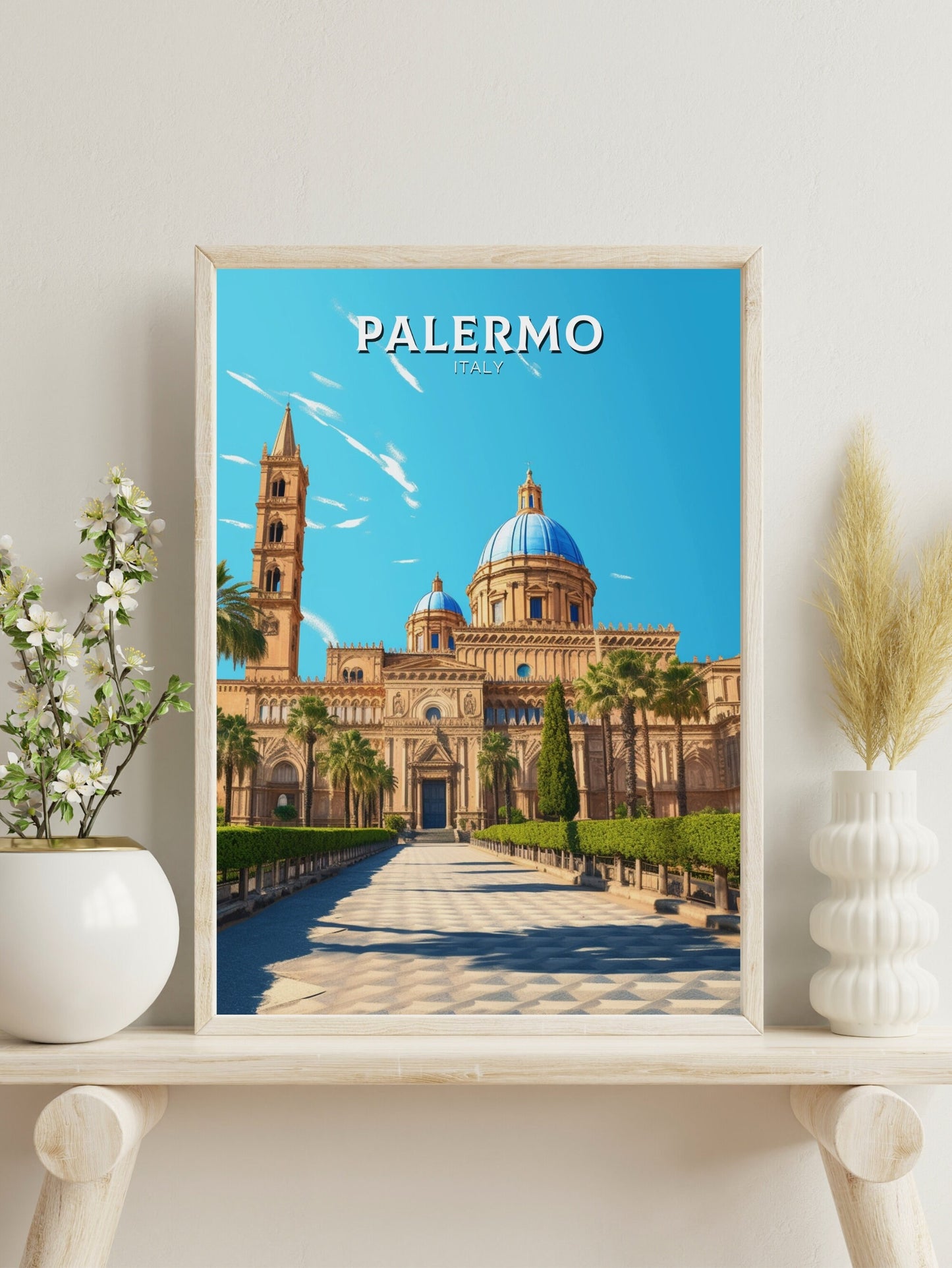 Palermo Travel Poster | Palermo Travel Print | Palermo Illustration | Palermo Print | Palermo Wall Art | Italy Poster | Italy Décor | ID 424