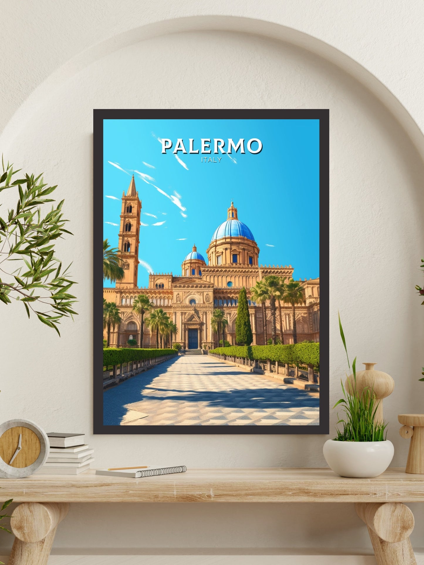 Palermo Travel Poster | Palermo Travel Print | Palermo Illustration | Palermo Print | Palermo Wall Art | Italy Poster | Italy Décor | ID 424