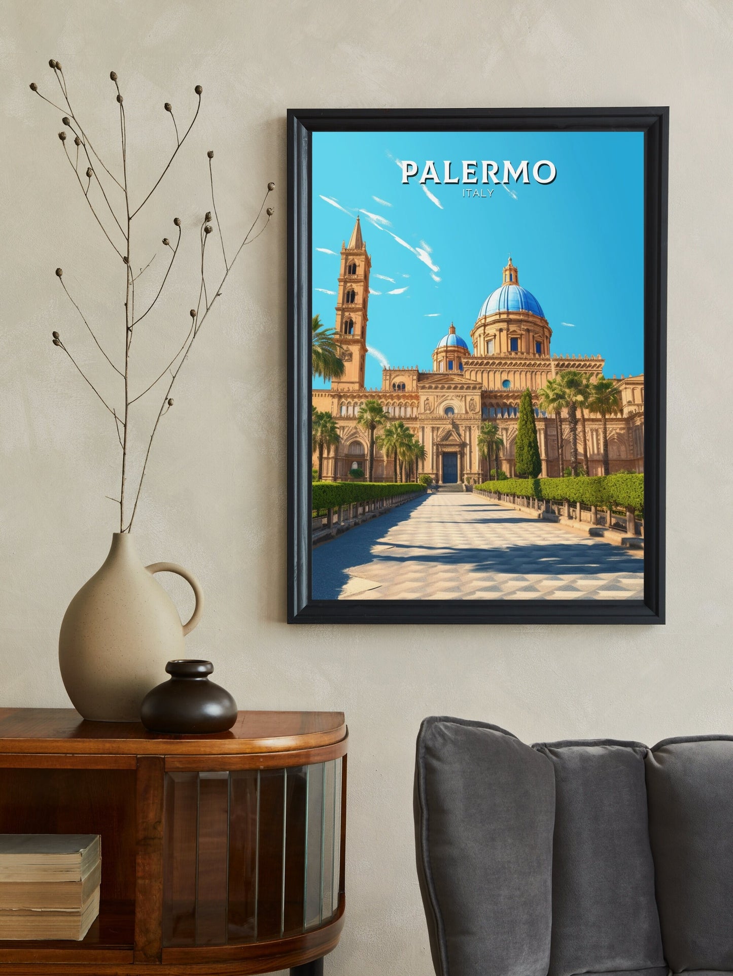 Palermo Travel Poster | Palermo Travel Print | Palermo Illustration | Palermo Print | Palermo Wall Art | Italy Poster | Italy Décor | ID 424