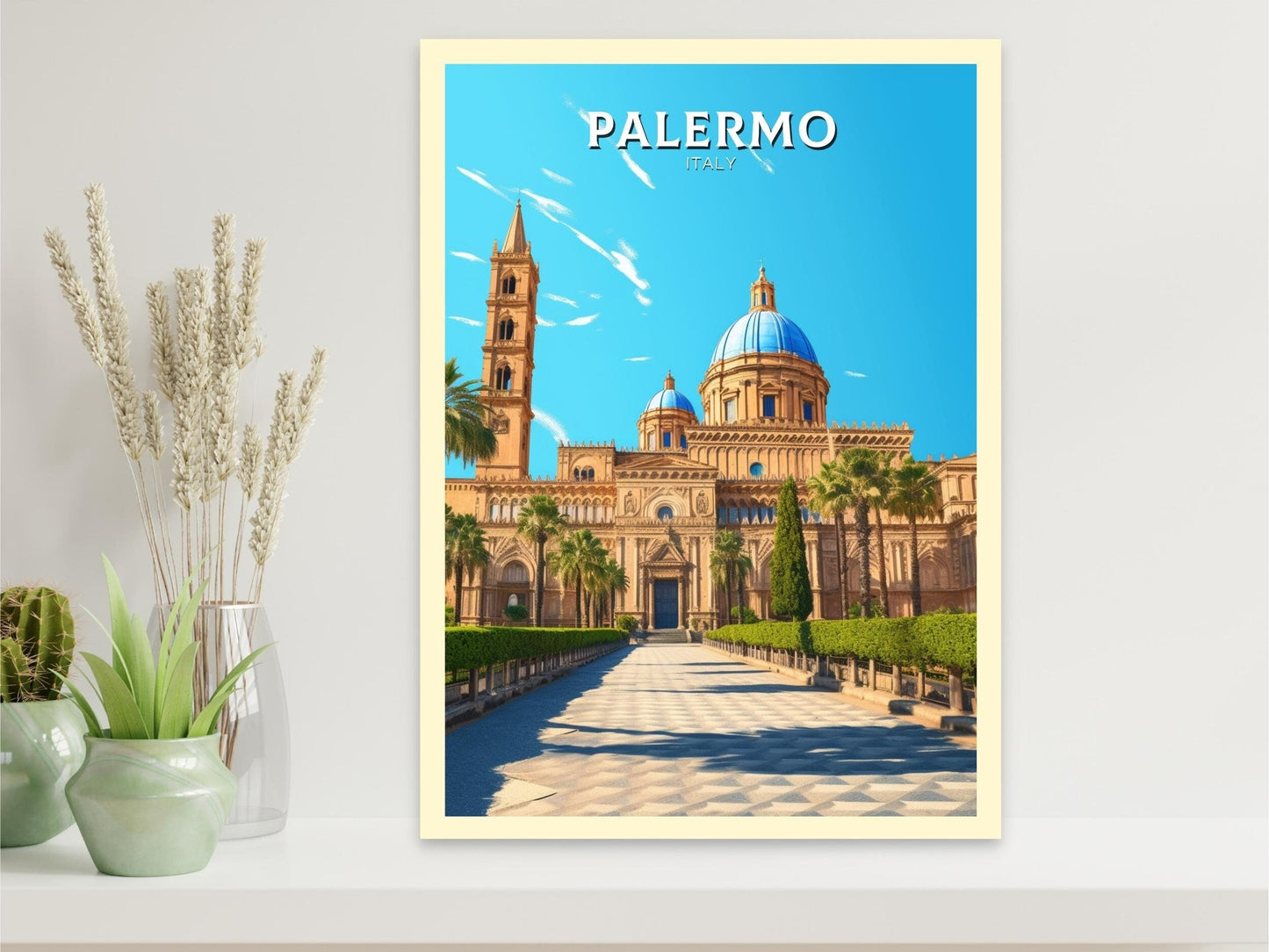 Palermo Travel Poster | Palermo Travel Print | Palermo Illustration | Palermo Print | Palermo Wall Art | Italy Poster | Italy Décor | ID 424