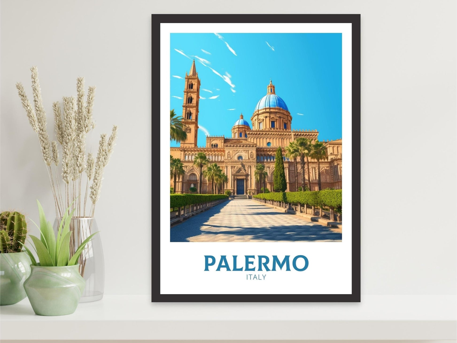 Palermo Travel Print | Palermo Illustration | Palermo Travel Poster | Palermo Print | Palermo Wall Art | Italy Poster | Italy Décor | ID 425