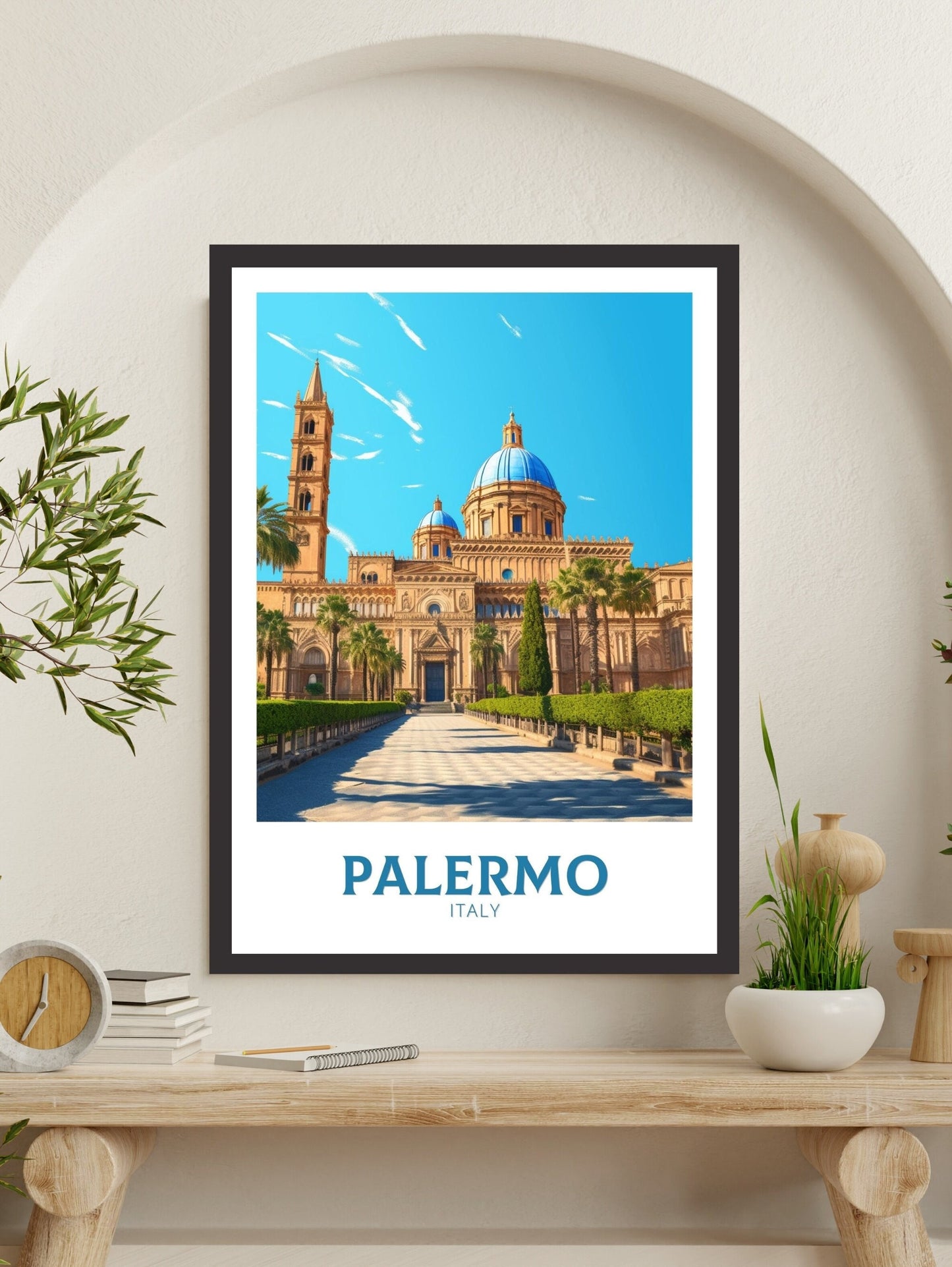 Palermo Travel Print | Palermo Illustration | Palermo Travel Poster | Palermo Print | Palermo Wall Art | Italy Poster | Italy Décor | ID 425