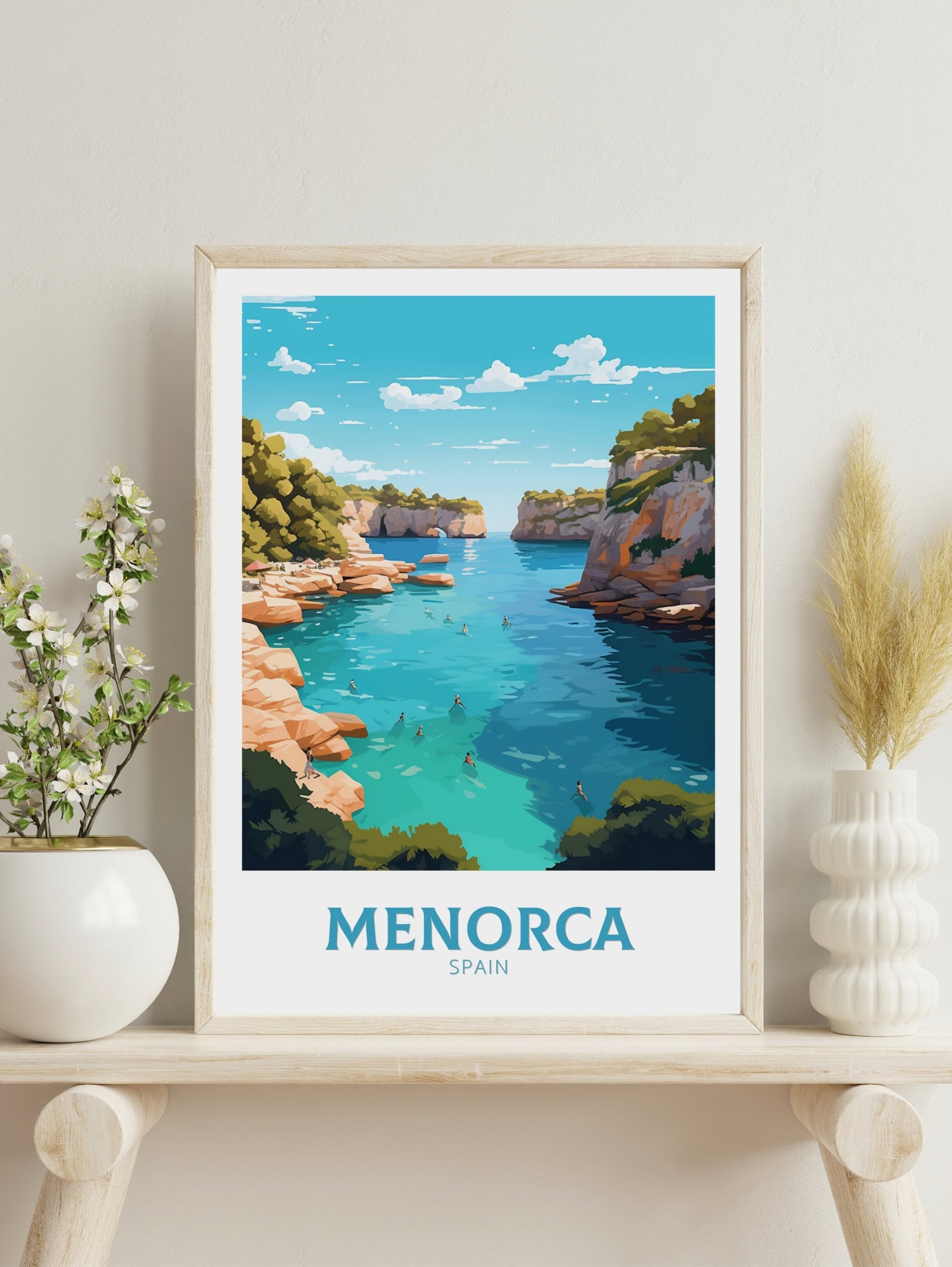 Menorca Spain Travel Print | Menorca Illustration | Menorca Wall Art | Menorca Travel Poster | Menorca Art | Menorca Print Painting | ID 426