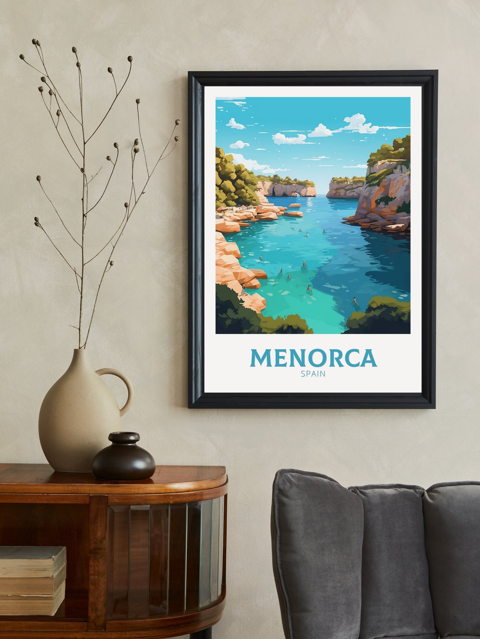 Menorca Spain Travel Print | Menorca Illustration | Menorca Wall Art | Menorca Travel Poster | Menorca Art | Menorca Print Painting | ID 426