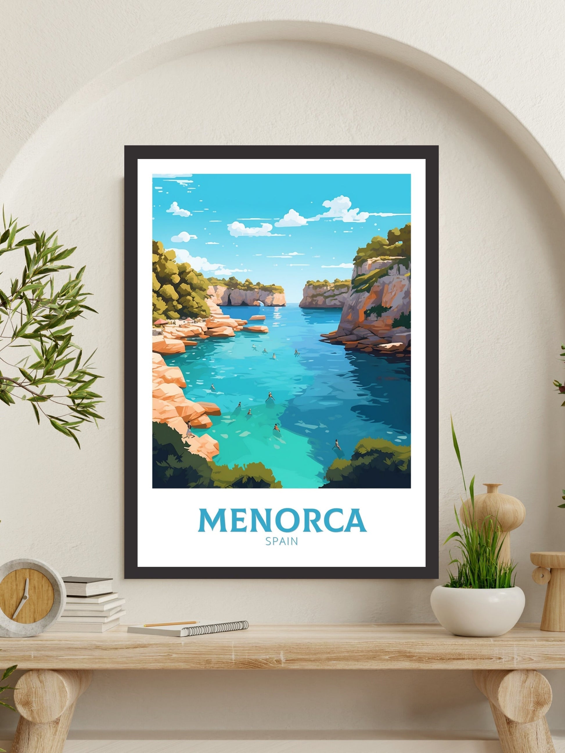 Menorca Spain Travel Print | Menorca Illustration | Menorca Wall Art | Menorca Travel Poster | Menorca Art | Menorca Print Painting | ID 426