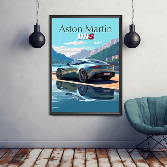 Aston Martin DBS Print, Aston Martin DBS Poster, 2010s Car, Modern Classic Car Print, Car Print, Car Poster, Car Art, Luxury Car Print