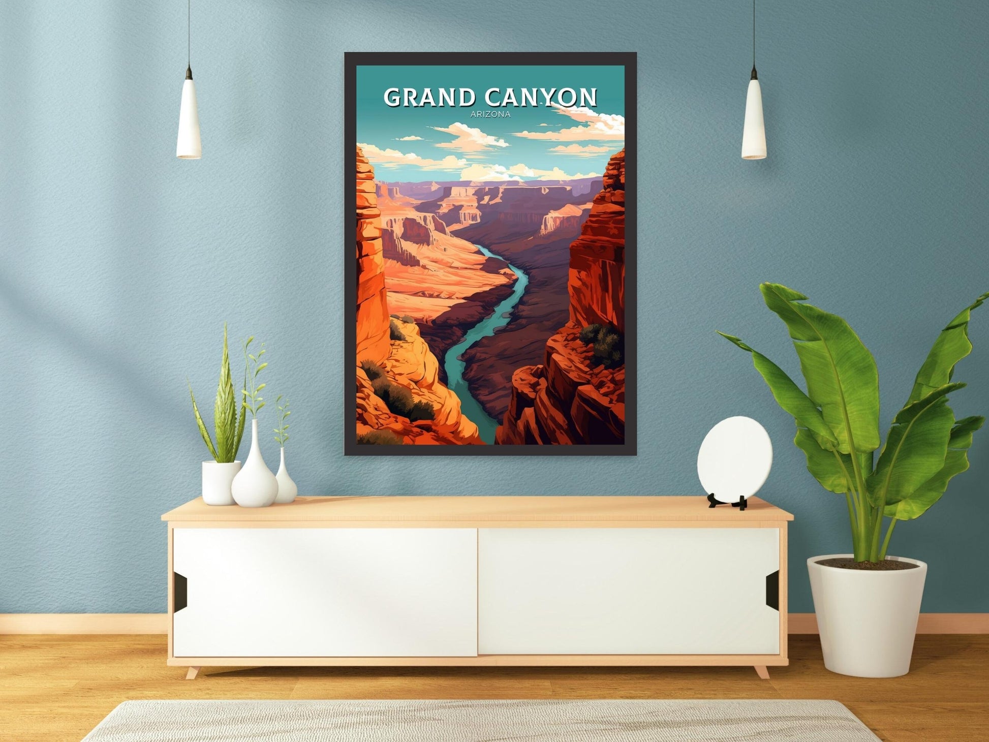 Grand Canyon Travel Print | Grand Canyon Arizona Poster | Grand Canyon Illustration | Arizona Travel Print | Grand Canyon Wall Art | ID 331