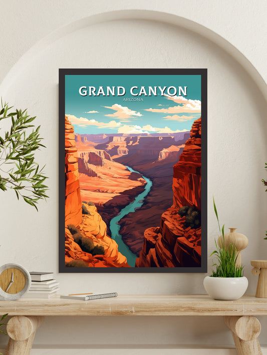 Grand Canyon Travel Print | Grand Canyon Arizona Poster | Grand Canyon Illustration | Arizona Travel Print | Grand Canyon Wall Art | ID 331