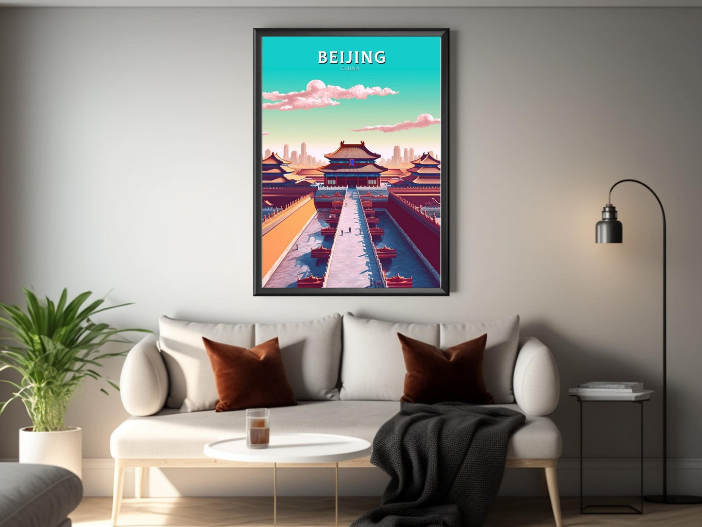 Beijing Forbidden City Print | Beijing Poster | Beijing Illustration | Beijing Travel Print | China Travel Poster | Forbidden City | ID 335