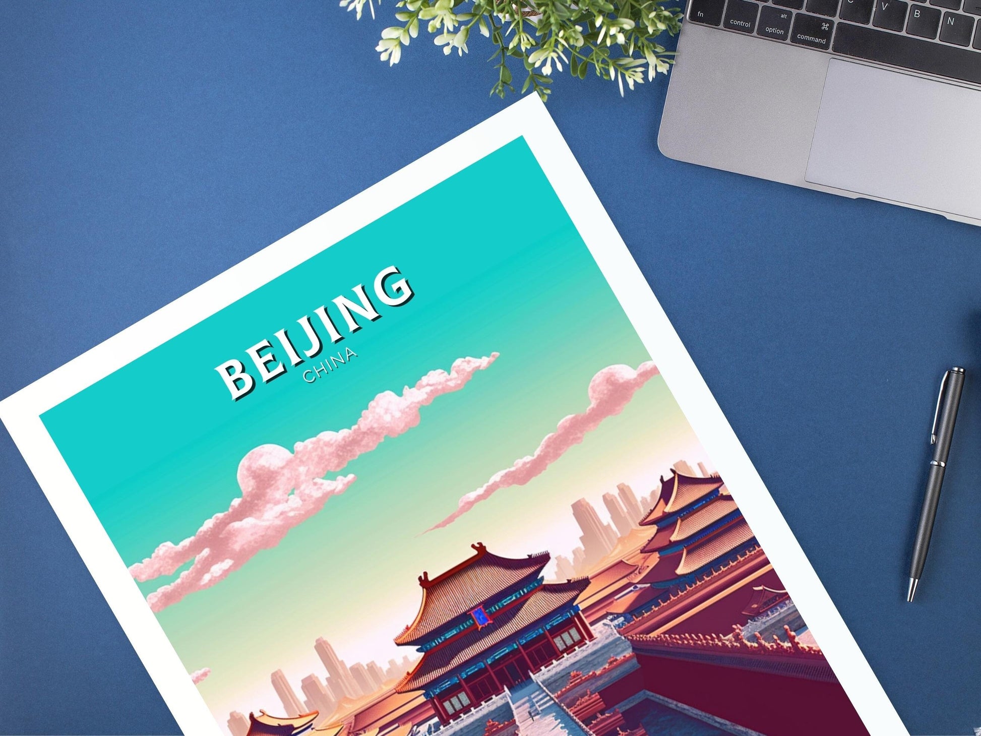 Beijing Forbidden City Print | Beijing Poster | Beijing Illustration | Beijing Travel Print | China Travel Poster | Forbidden City | ID 335