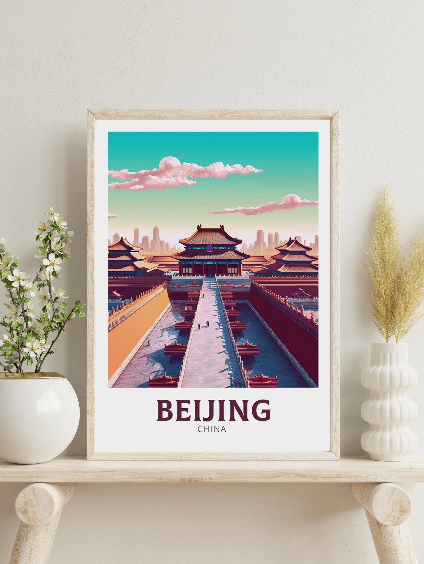 Beijing Forbidden City Poster | Beijing Print | Beijing Illustration | Beijing Travel Print | China Travel Poster | Forbidden City | ID 336