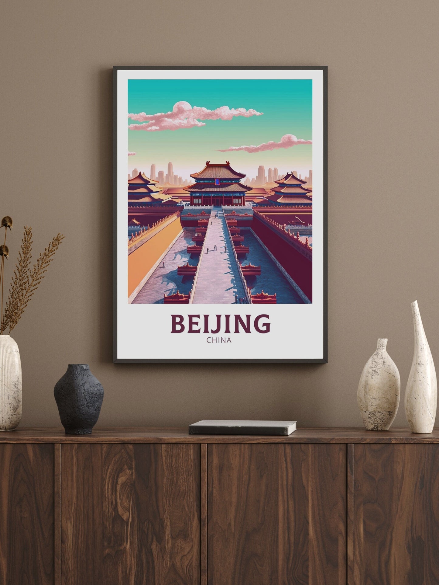 Beijing Forbidden City Poster | Beijing Print | Beijing Illustration | Beijing Travel Print | China Travel Poster | Forbidden City | ID 336