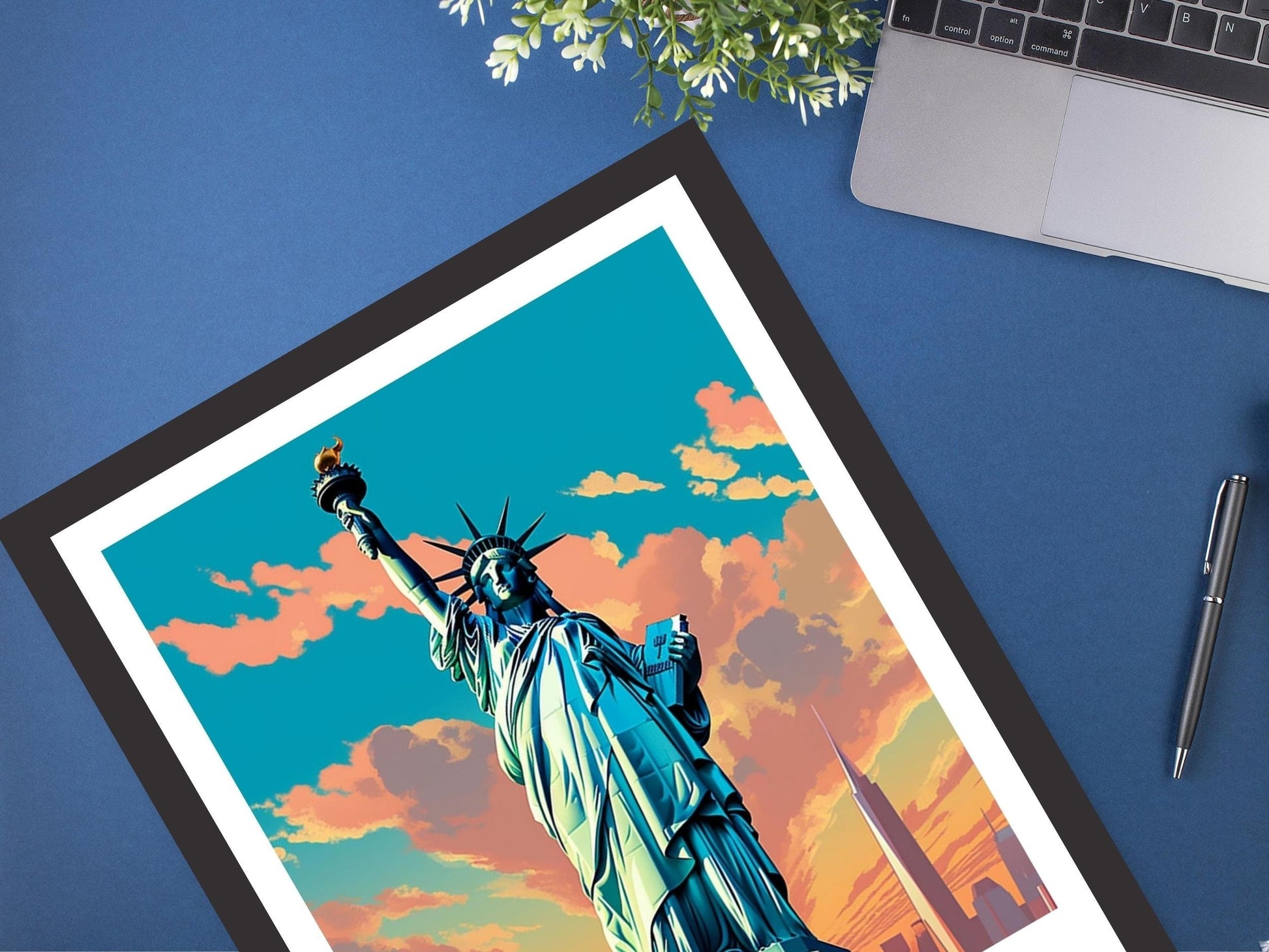 New York Poster | New York Travel Print | New York Design | New York Wall Art | New York Illustration | Statue of Liberty print | ID 341