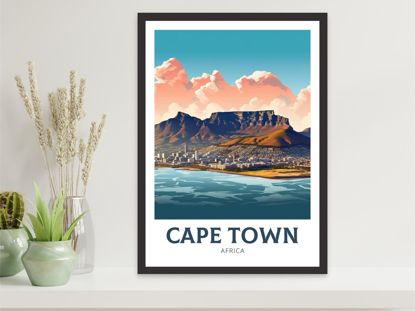 Cape Town Travel Print | Cape Town Travel Poster | South Africa Wall Art | Africa Poster | Cape Town Travel Print | Cape Town Art | ID 345