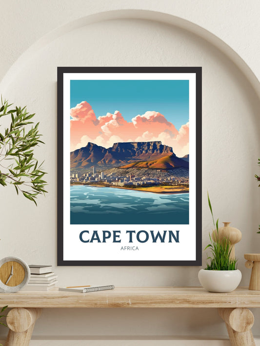 Cape Town Travel Print | Cape Town Travel Poster | South Africa Wall Art | Africa Poster | Cape Town Travel Print | Cape Town Art | ID 345