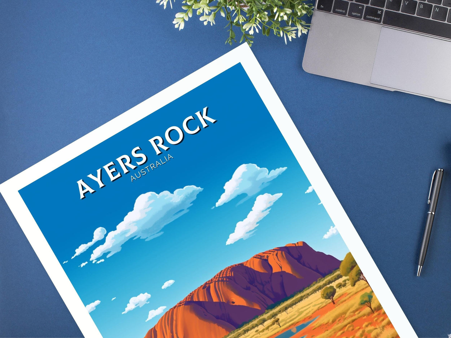 Ayers Rock Poster | Ayers Rock Illustration | Ayers Rock House | Uluru Poster | Ayers Rock Wall Art | Australia Print | Uluru Print ID 347