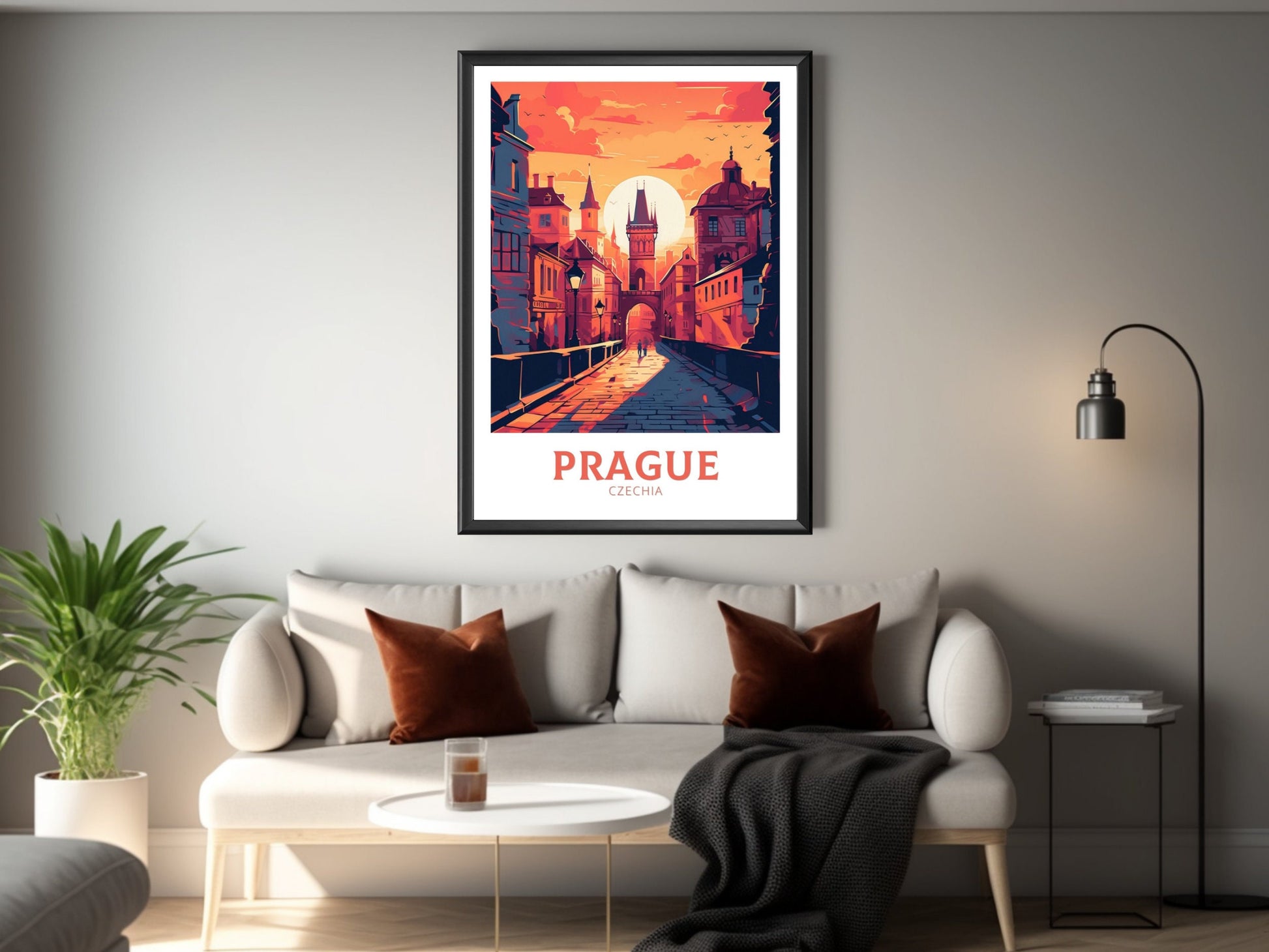 Prague Travel Poster | Prague Illustration | Prague Wall Art | Chech Republic Print | Prague Home Décor | Prague Print | ID 354