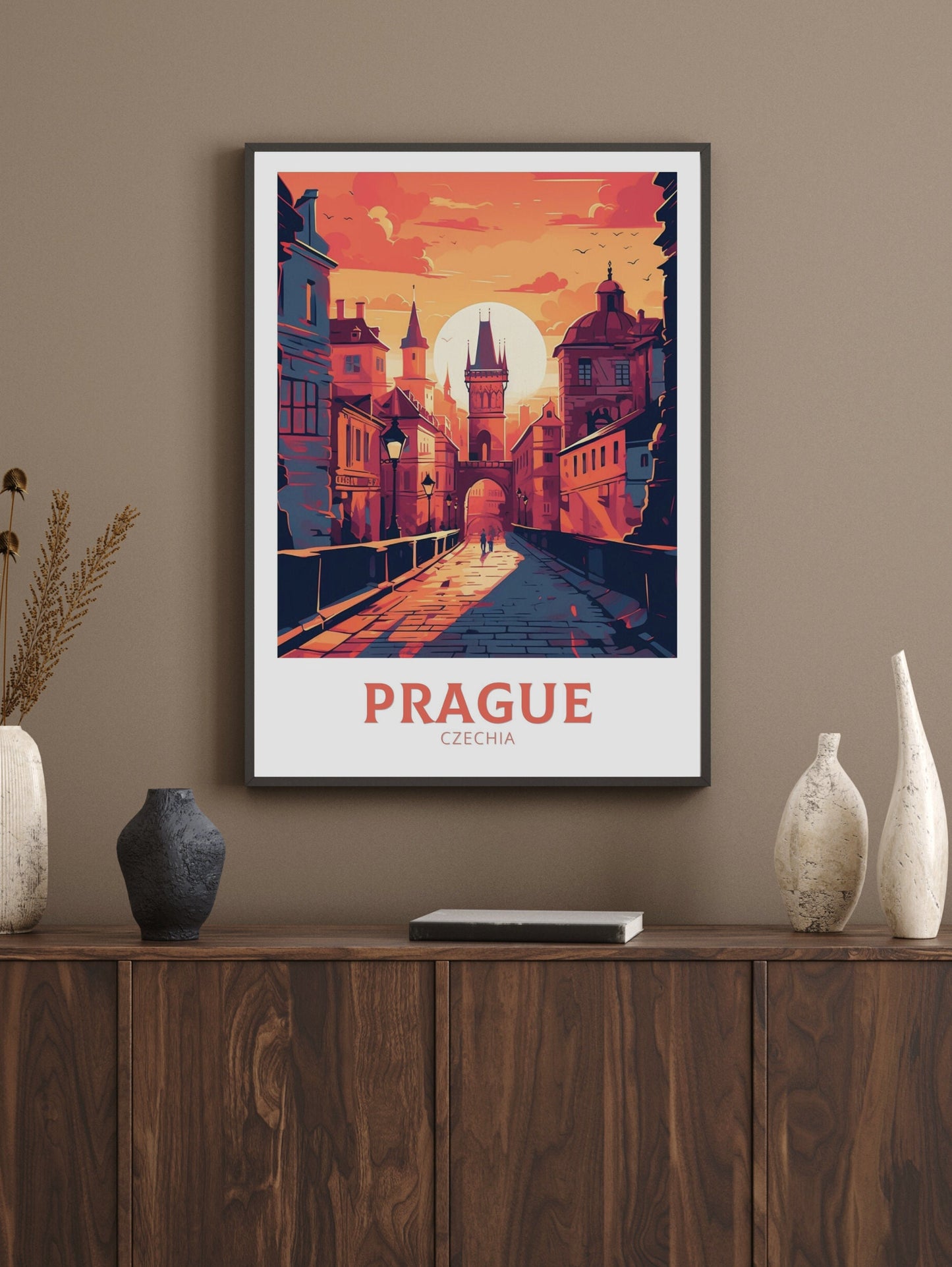 Prague Travel Poster | Prague Illustration | Prague Wall Art | Chech Republic Print | Prague Home Décor | Prague Print | ID 354