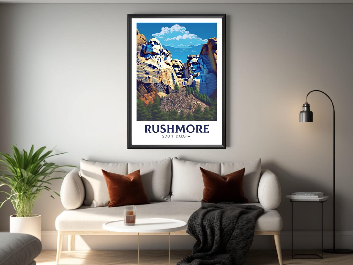 Rushmore Travel Print | Mount Rushmore Poster | Rushmore Design | Rushmore Wall Art | Mount Rushmore Illustration | USA Print | ID 361