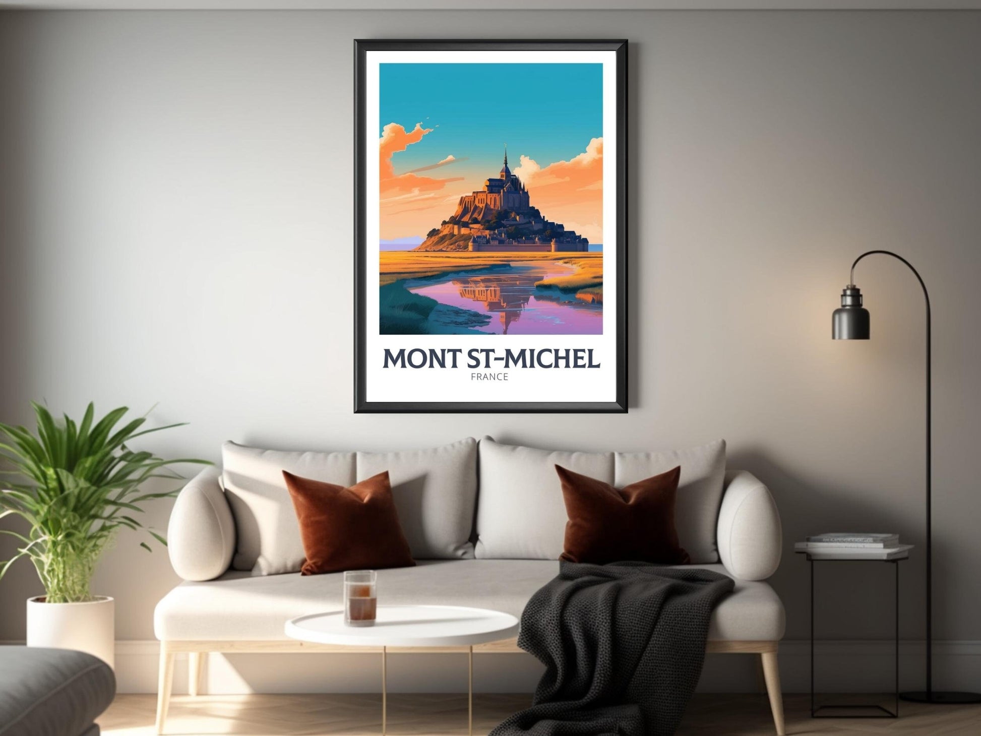 Mont St. Michel Travel Print | Mont St. Michel Travel Poster | Mont St. Michel Wall Art | France Poster | France Home Décor | ID 363