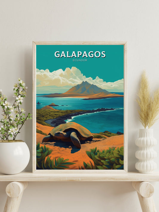 Galápagos Islands Poster | Galápagos Islands Design | Galápagos Travel Print | Galápagos Wall Art | Galápagos Painting | Illustration ID 366