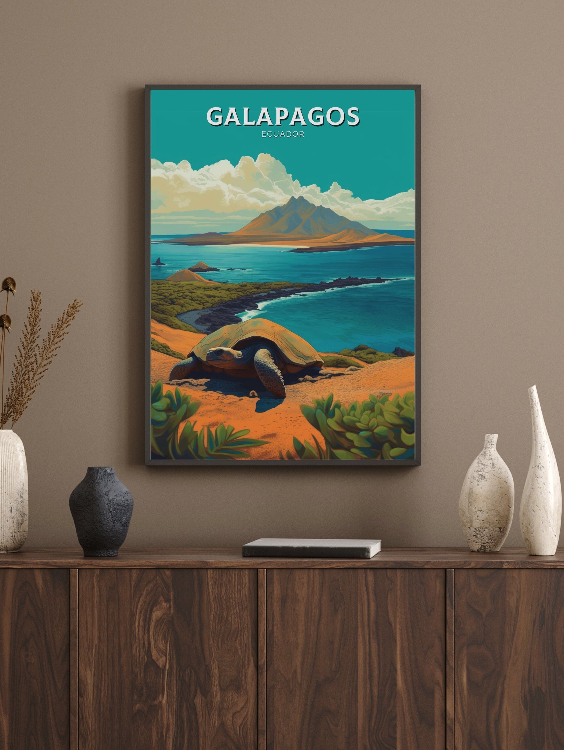 Galápagos Islands Poster | Galápagos Islands Design | Galápagos Travel Print | Galápagos Wall Art | Galápagos Painting | Illustration ID 366