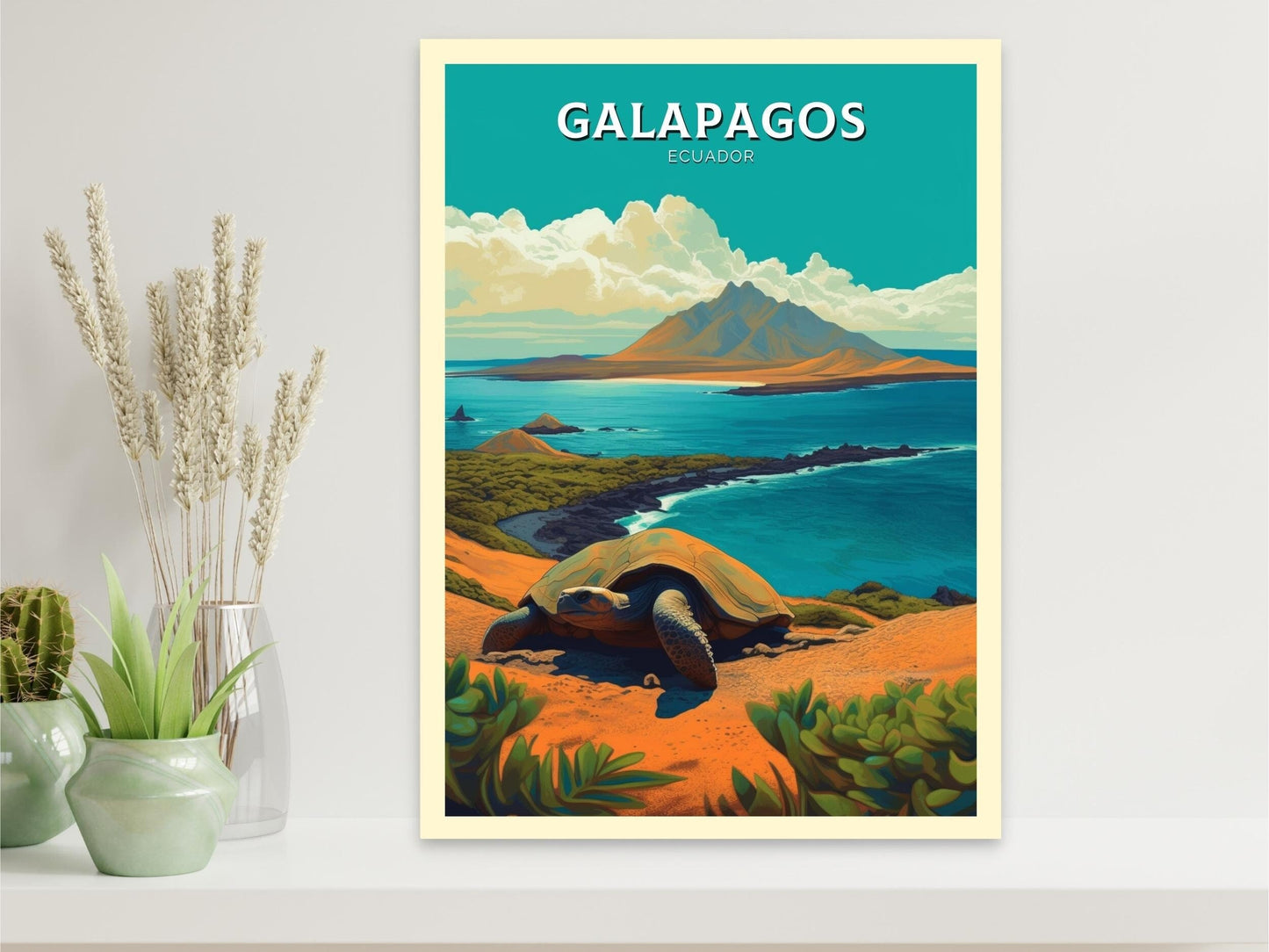 Galápagos Islands Poster | Galápagos Islands Design | Galápagos Travel Print | Galápagos Wall Art | Galápagos Painting | Illustration ID 366