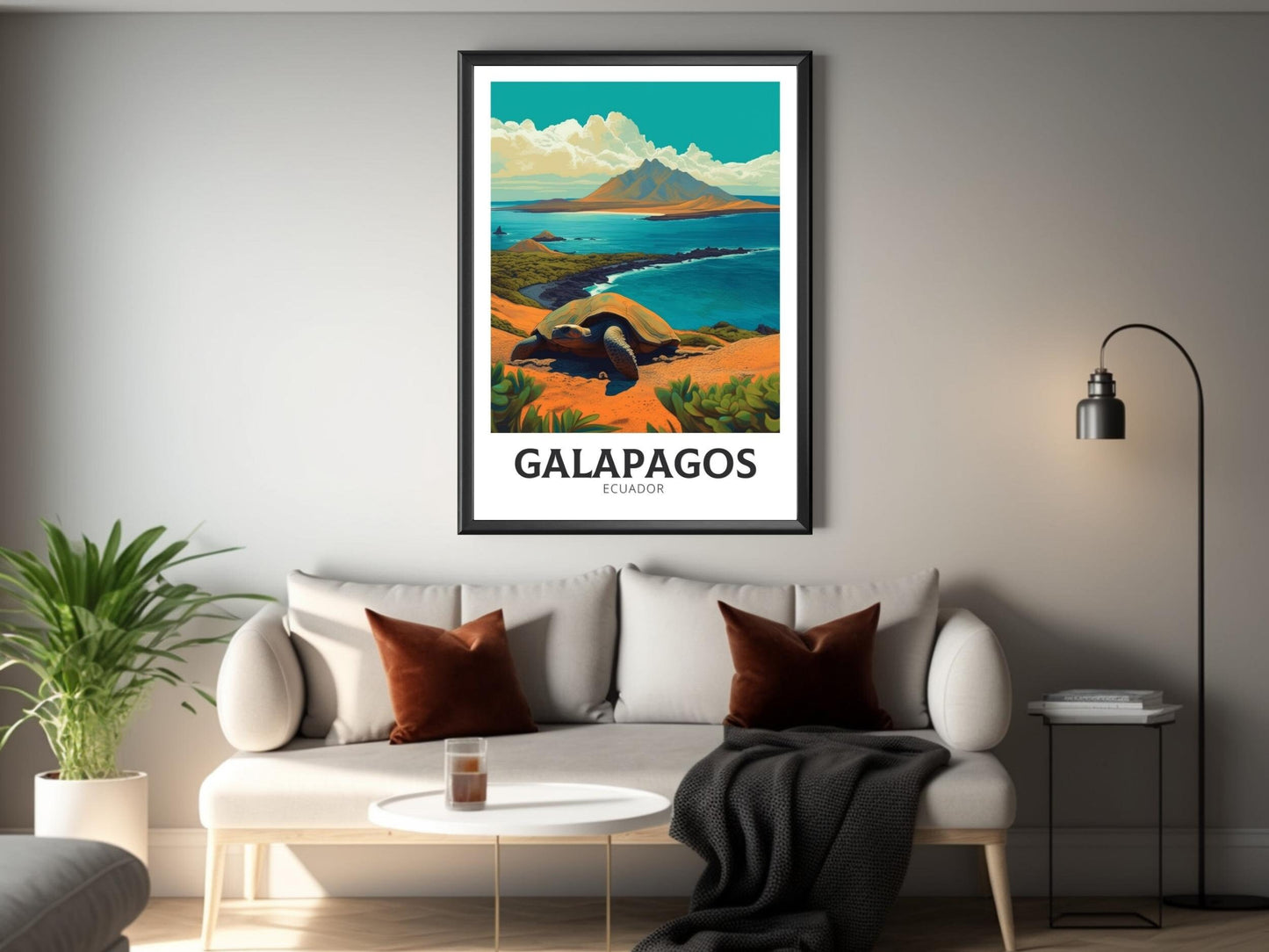 Galápagos Travel Print | Galápagos Islands Poster | Galápagos Islands Design | Galápagos Wall Art | Galápagos Painting | Illustration ID 367