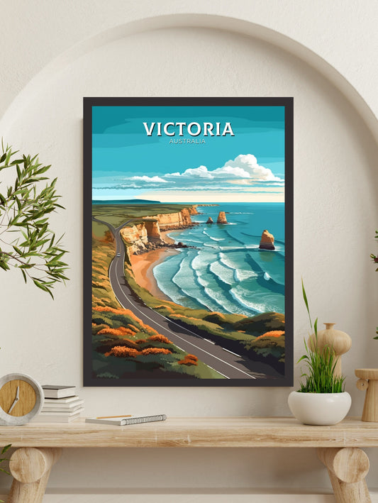 Victoria Australia Print | Victoria Poster | Victoria Illustration | Victoria Poster | Victoria Australia Wall Art | Victoria Print ID 372