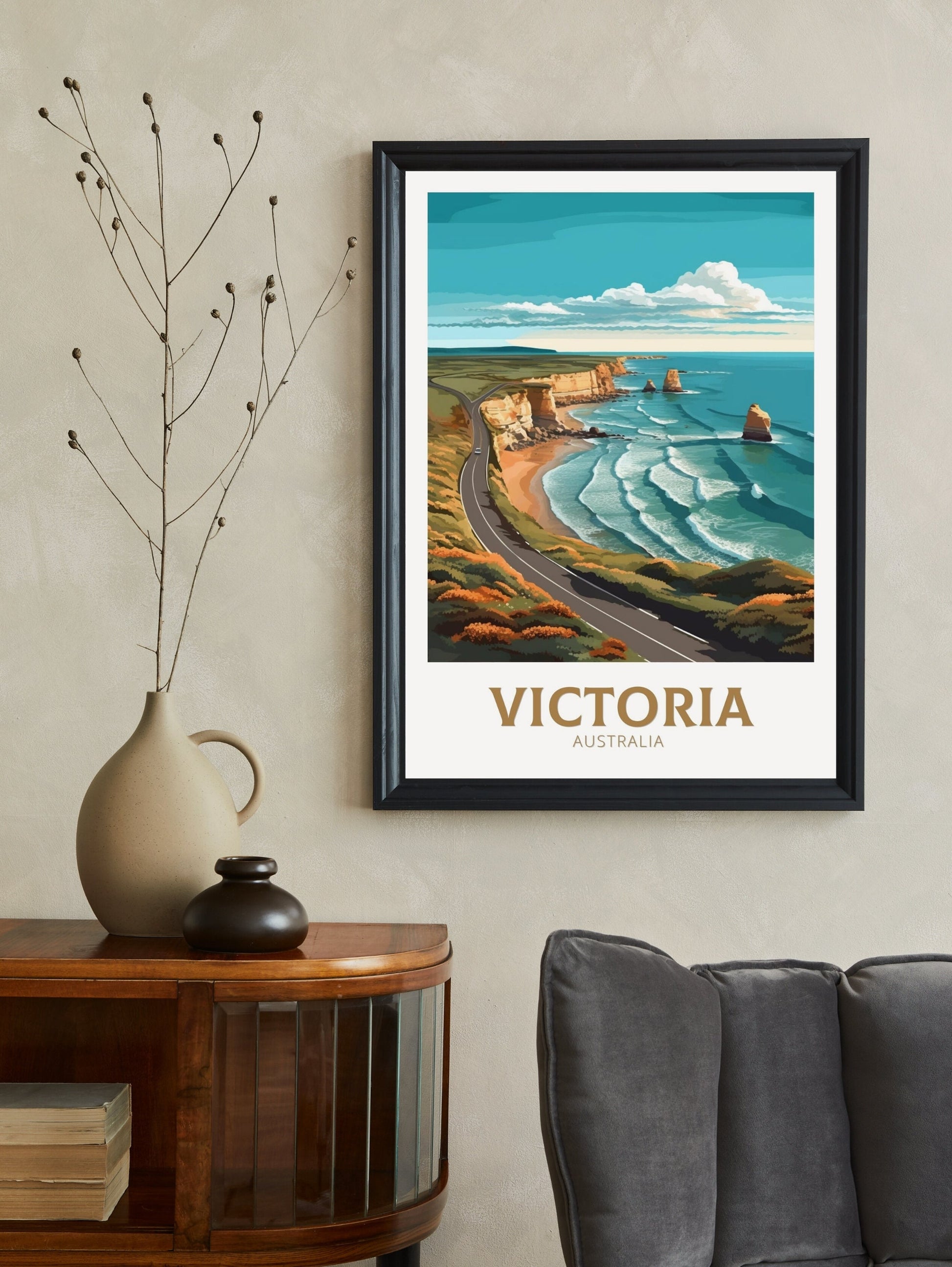 Victoria Travel Poster | Victoria Australia Print | Victoria Illustration | Victoria Australia Wall Art | Victoria Birthday Gift Idea ID 373