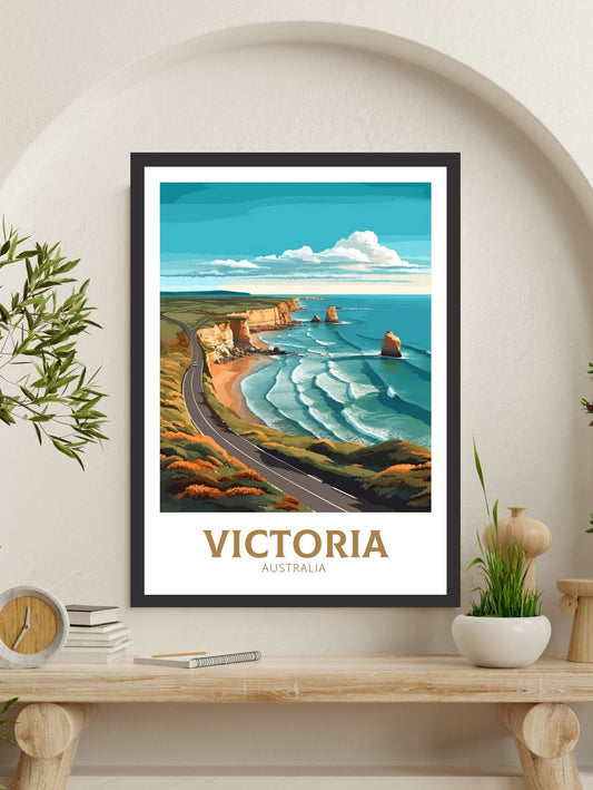 Victoria Travel Poster | Victoria Australia Print | Victoria Illustration | Victoria Australia Wall Art | Victoria Birthday Gift Idea ID 373