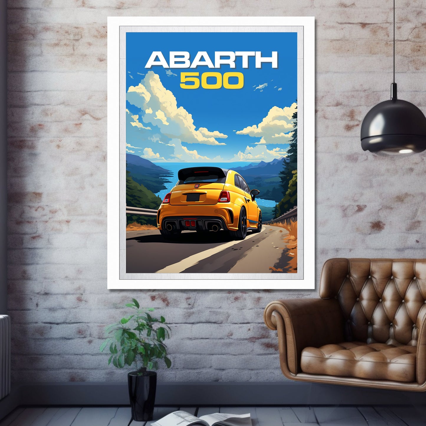 Abarth 500 Car Poster