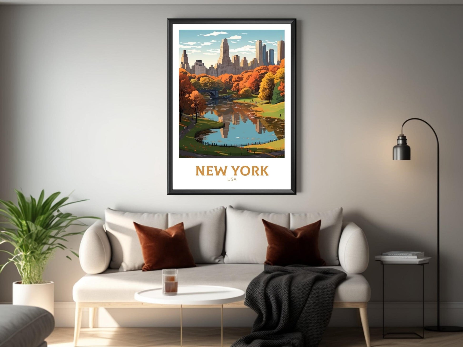 New York Travel Print | New York Poster | Central Park Poster | New York Design | New York Wall Art | New York Illustration | ID 430