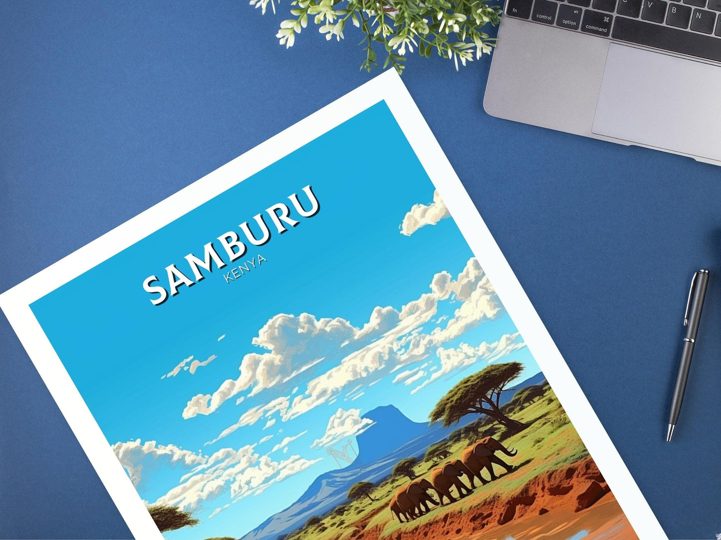 Samburu Travel Print | Samburu Travel Poster | Samburu Illustration | Samburu Wall Art | Africa Print | Kenya Home Décor | ID 434