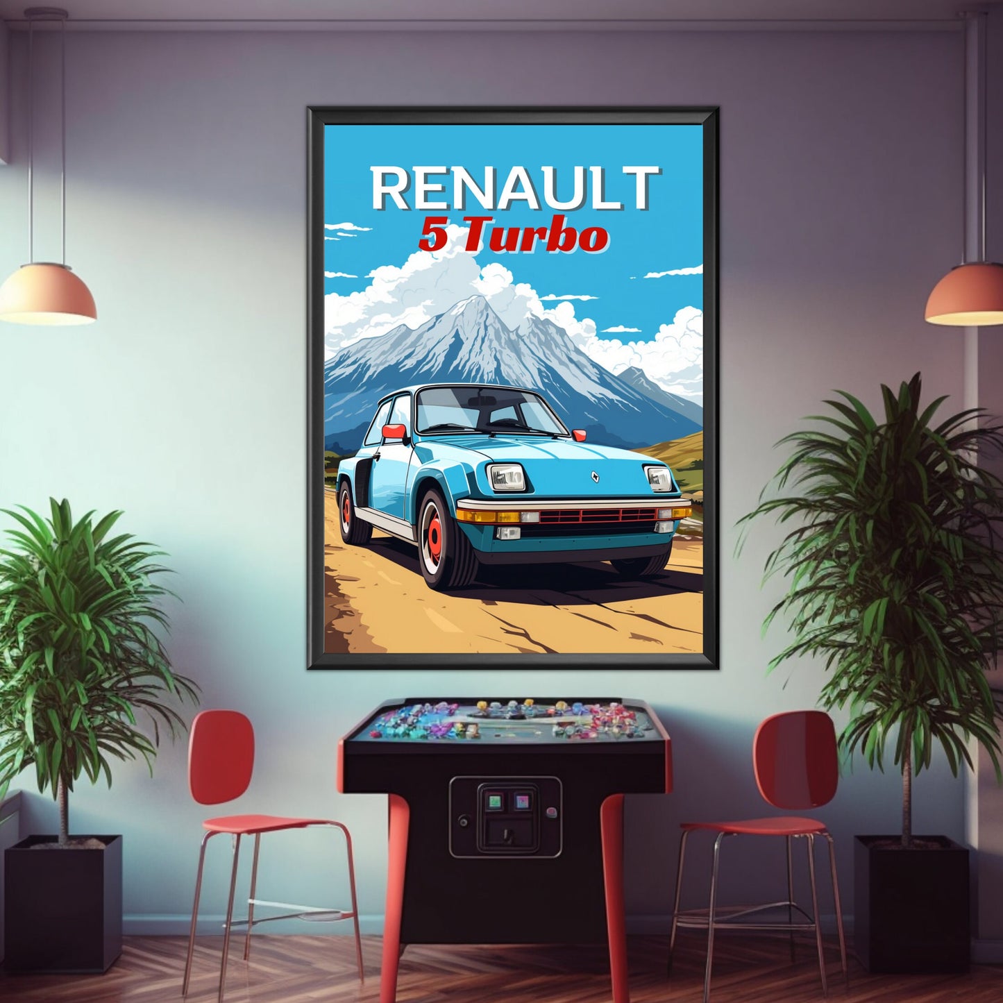 Renault 5 Turbo Print, 1980s Car Print, Renault 5 Turbo Poster, Vintage Car Print, Car Print, Car Poster, Car Art, Classic Car Print