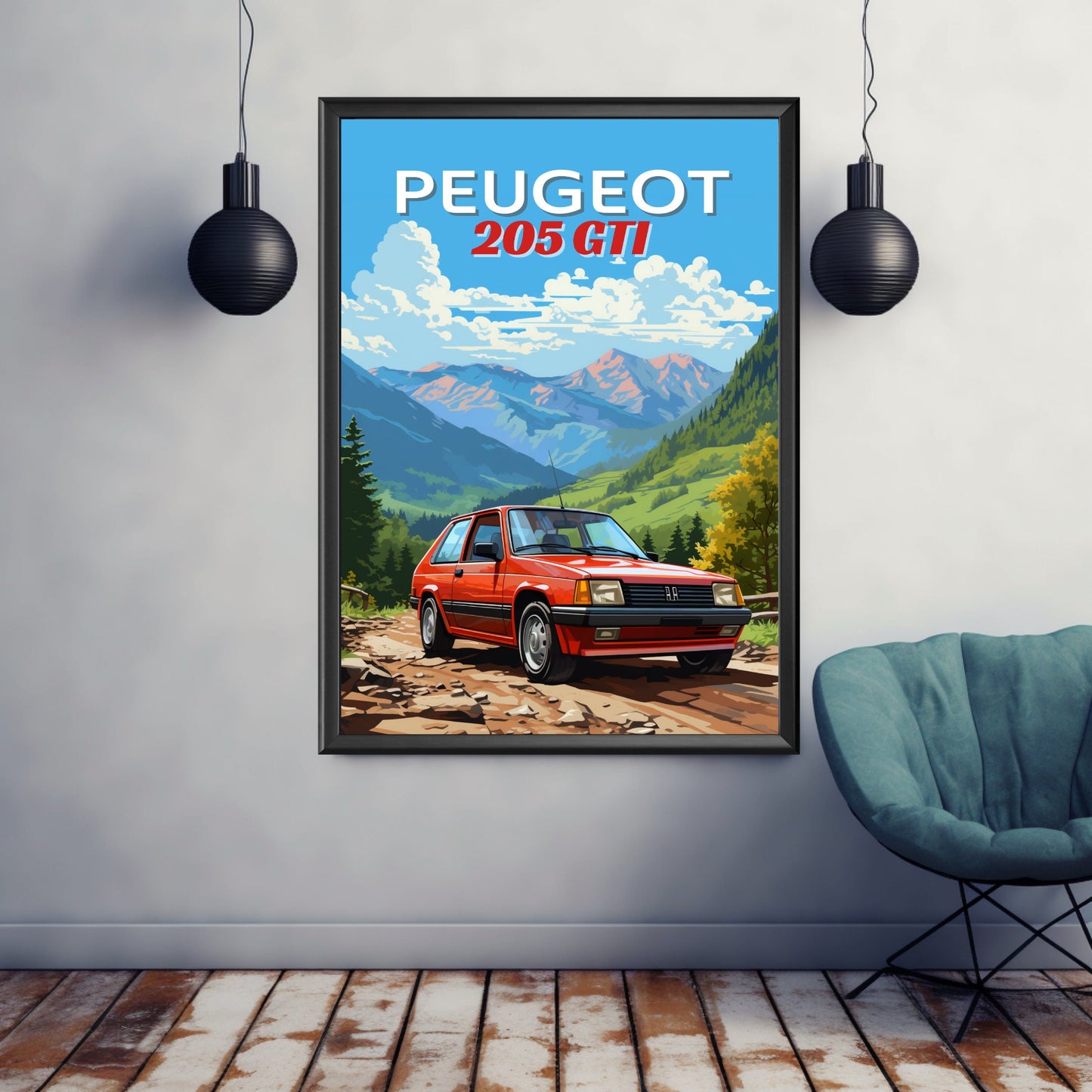 1980s Peugeot 205 GTI Print