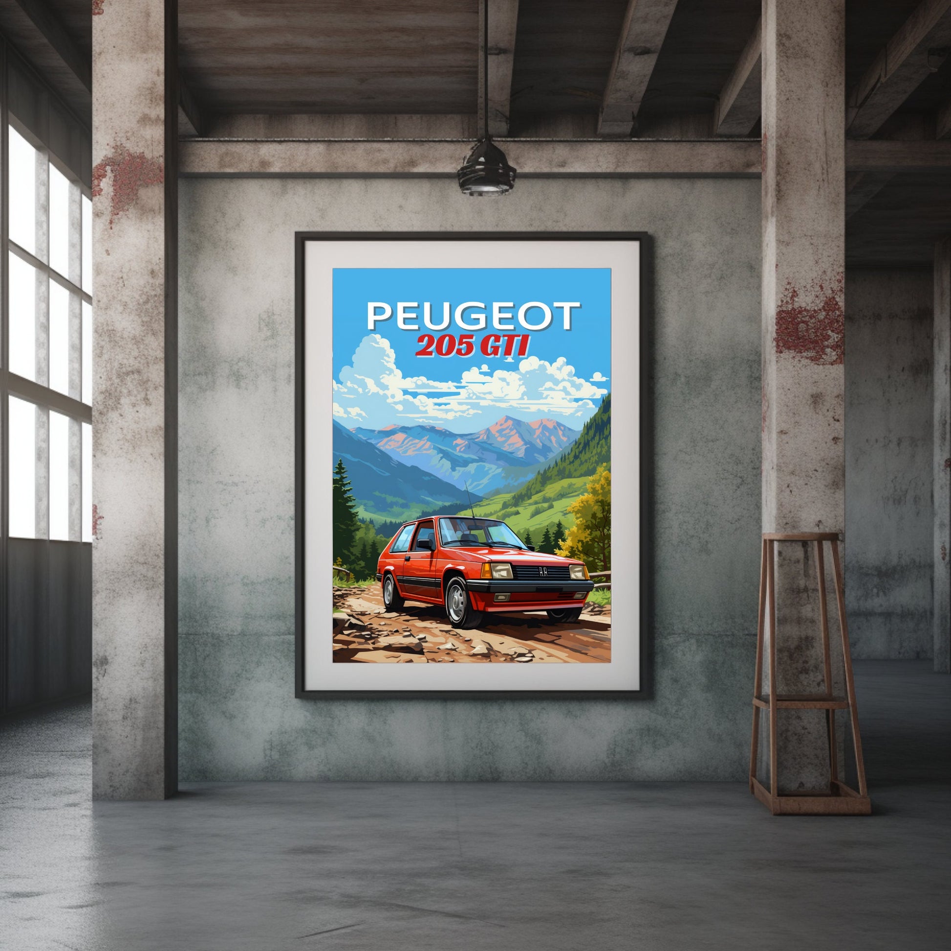 1980s Peugeot 205 GTI Print