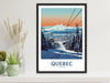 Quebec Travel Print | Quebec Poster | Quebec Illustration | Quebec Art | Quebec Wall Art | Winter Landscape | Canada Print | ID 438