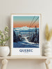 Quebec Travel Print | Quebec Poster | Quebec Illustration | Quebec Art | Quebec Wall Art | Winter Landscape | Canada Print | ID 438
