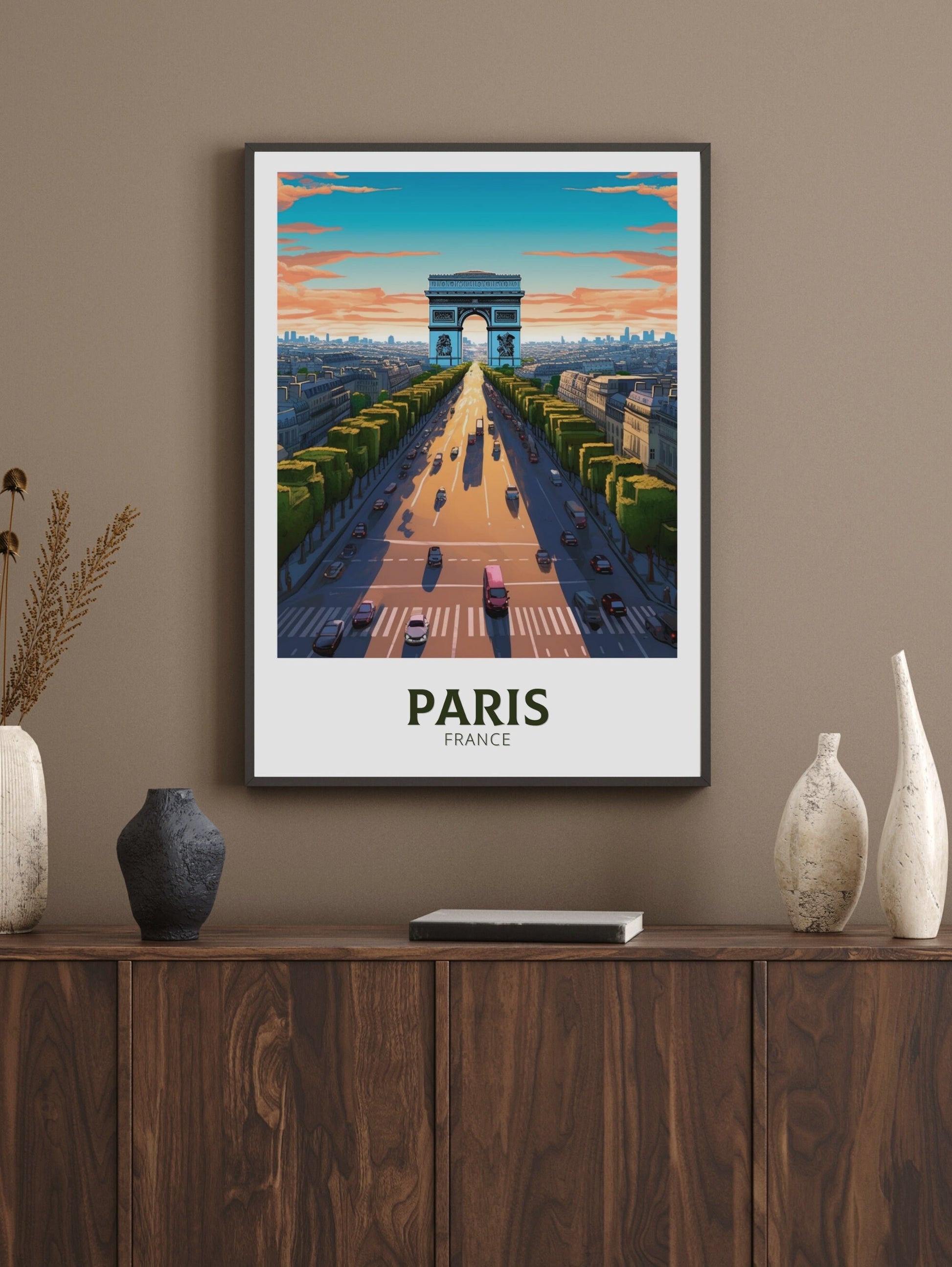 Paris Travel Print | Arc de Triopmphe Illustration | Paris Arc de Triopmphe Poster | Paris Wall Art | France Print | Paris Painting ID 440