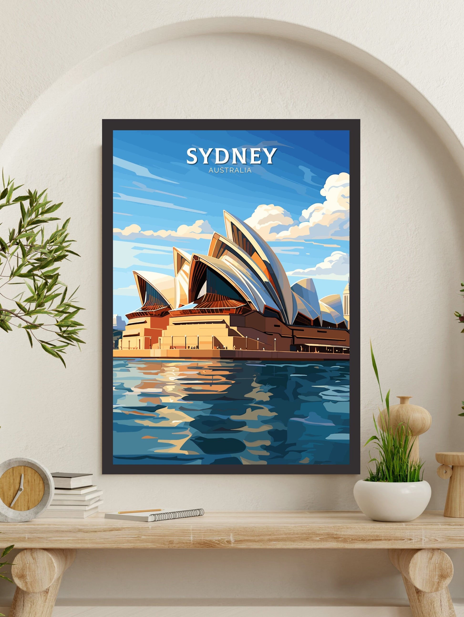 Sydney Print | Sydney Illustration | Sydney Opera House | Australia Print | Australia Wall Art | Australia Poster | Sydney Poster | ID 100