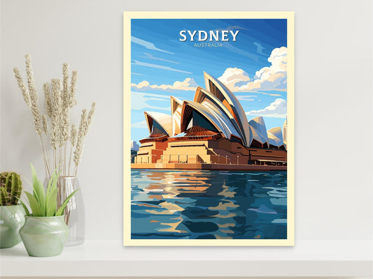 Sydney Print | Sydney Illustration | Sydney Opera House | Australia Print | Australia Wall Art | Australia Poster | Sydney Poster | ID 100
