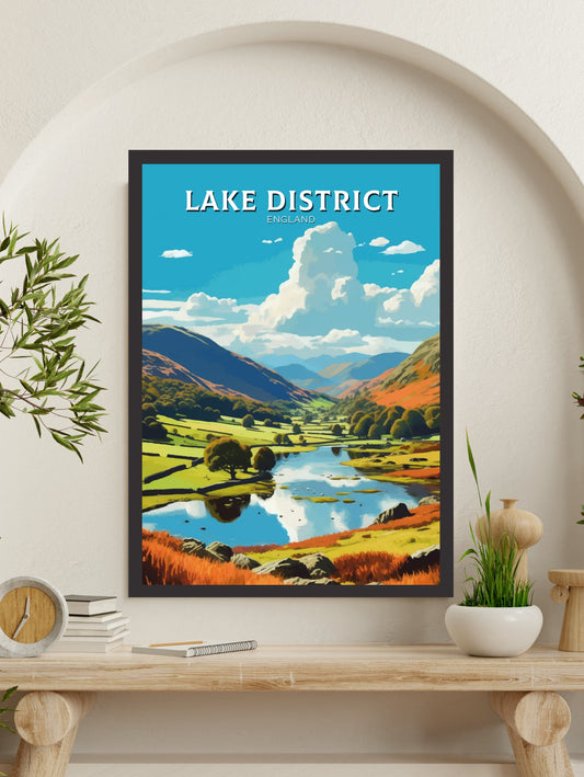 Lake District Travel Poster | Lake District Print | Lake District England Poster | Lake District UK Print | Lake Poster | Lake Print ID 442