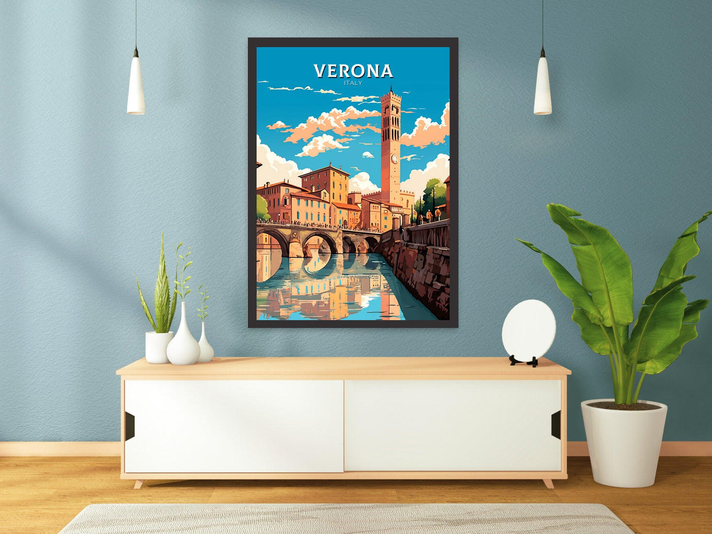 Verona Travel Print | Verona Travel Poster | Verona Illustration | Verona Wall Art | Italy Poster | Italy Home Décor | Verona Poster ID 443