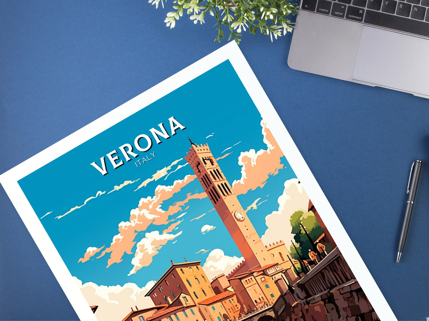 Verona Travel Print | Verona Travel Poster | Verona Illustration | Verona Wall Art | Italy Poster | Italy Home Décor | Verona Poster ID 443