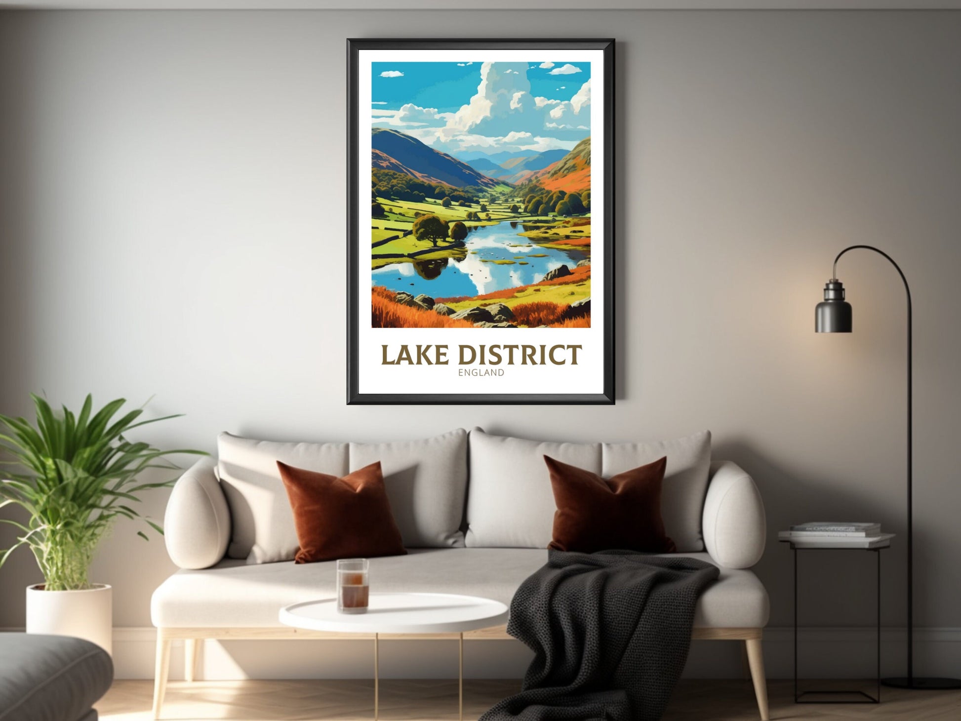 Lake District Travel Print | Lake District Poster | Lake District England Print | Lake District UK Poster | Lake Print | Lake Poster ID 445